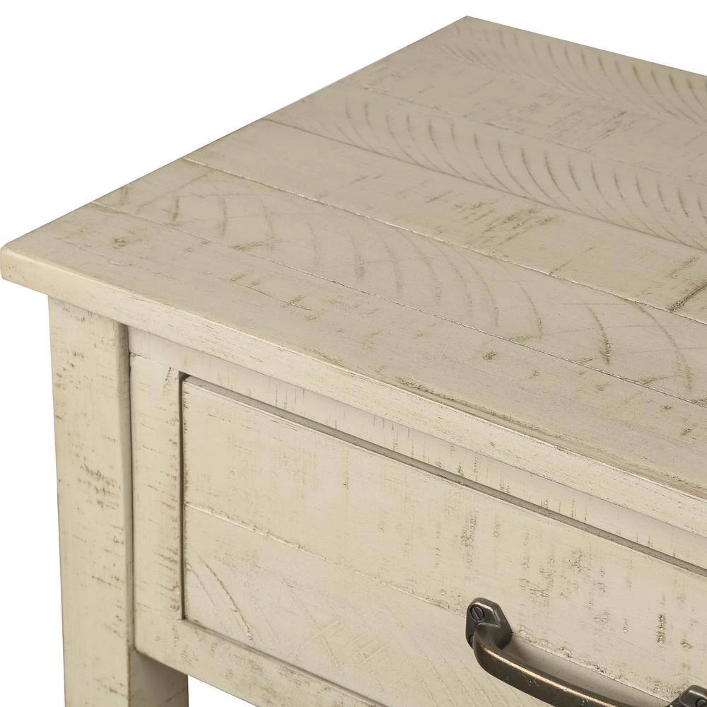 45 in. Antique Grey Rectangle Wood Console Table with Drawers and 2 Tiers Shelves by GODEER - Image 6