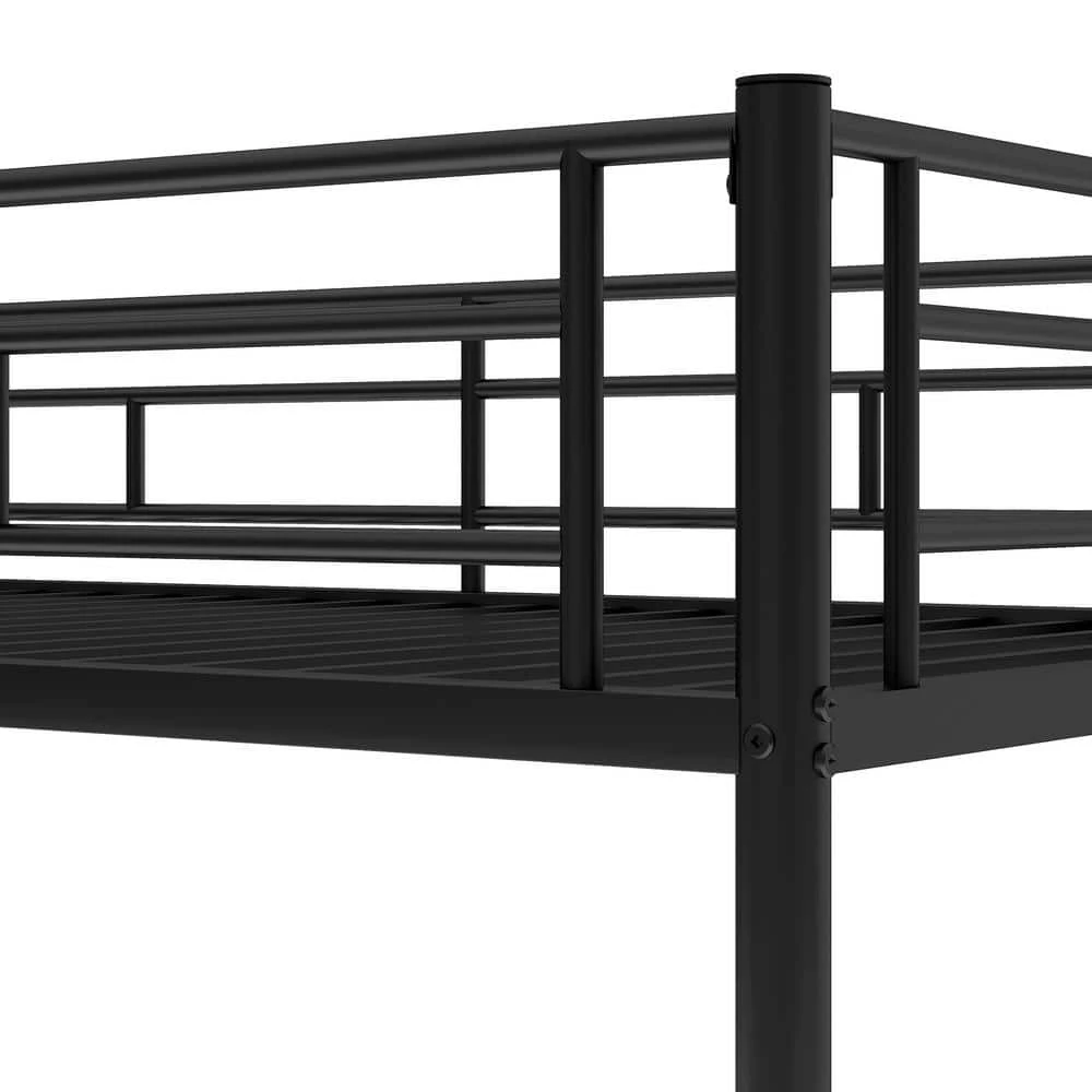 Black Twin Bunk Bed with Trundle by GODEER - Image 6