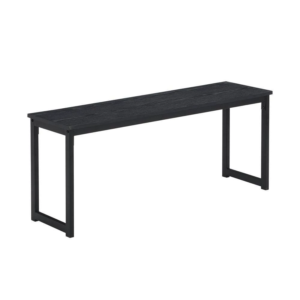 3-Piece Rectangle Wood Top Black Dining Set with 2-Benches by GODEER - Image 11