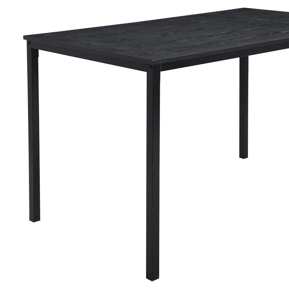 3-Piece Rectangle Wood Top Black Dining Set with 2-Benches by GODEER - Image 9