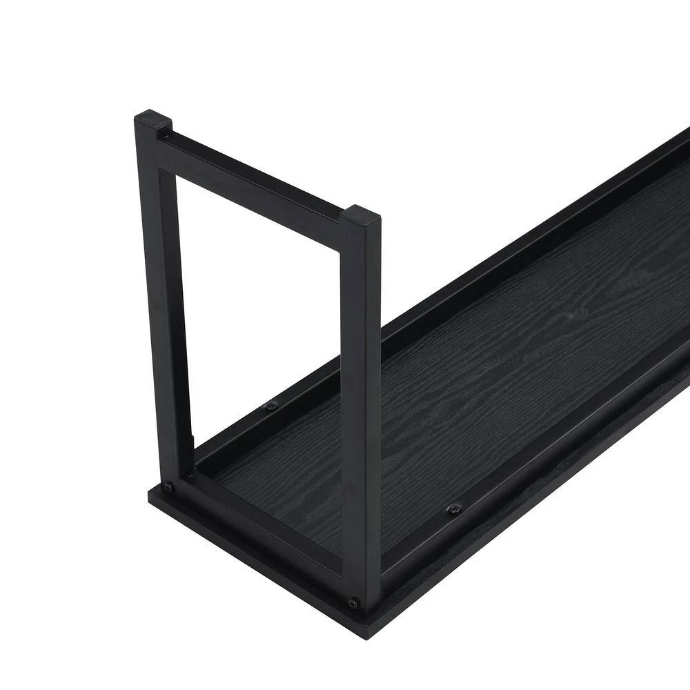 3-Piece Rectangle Wood Top Black Dining Set with 2-Benches by GODEER - Image 8