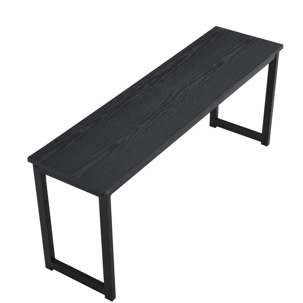 3-Piece Rectangle Wood Top Black Dining Set with 2-Benches by GODEER - Image 12