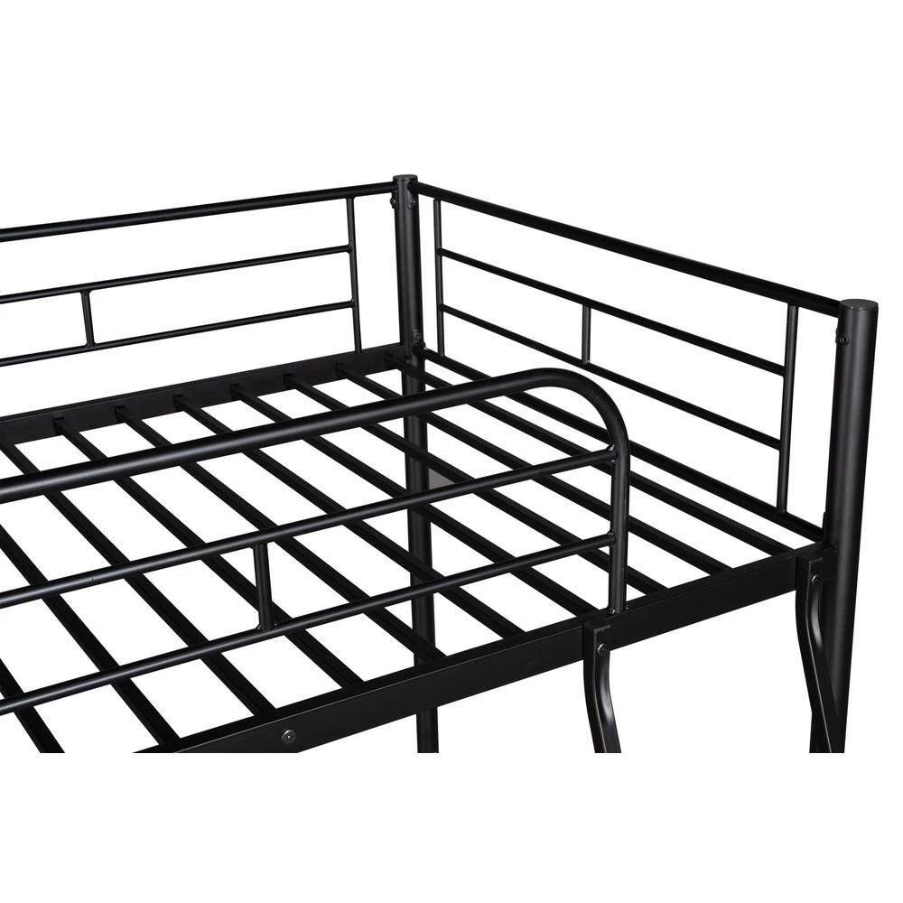 Black Twin Size Metal Loft Bed by GODEER - Image 7