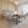 83.54 in. W Black Metal Frame Queen Size Platform Bed with Headboard and Footboard by GODEER