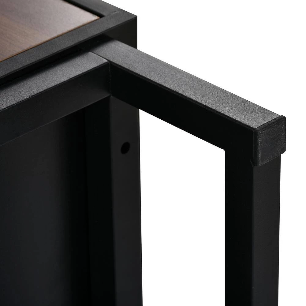 57.90 in. Brown Rectangle Particle Board Console Table with Adjustable Shelves, in Entryway, Living Room and Kitchen by GODEER - Image 10