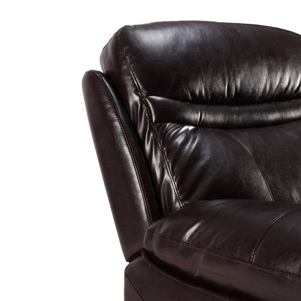 Brown Massage Recliner PU Leather Sofa Chair with Heating and Massage Vibrating Function by GODEER - Image 10