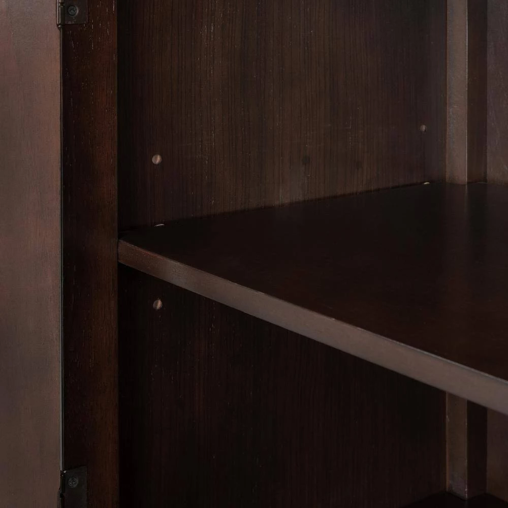 Brown Wood Accent Buffet Sideboard Storage Cabinet with Doors and Adjustable Shelf by GODEER - Image 7