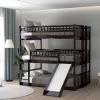 White Twin Over Twin Metal Bunk Bed No Box Spring Needed by GODEER