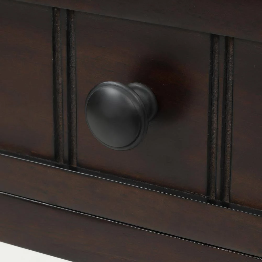 24 in. Espresso Rectangle Wood Console Table with Three Storage Drawers and Bottom Shelf for Living Room by GODEER - Image 9