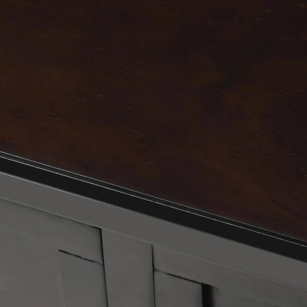 24 in. Espresso Rectangle Wood Console Table with Three Storage Drawers and Bottom Shelf for Living Room by GODEER - Image 7