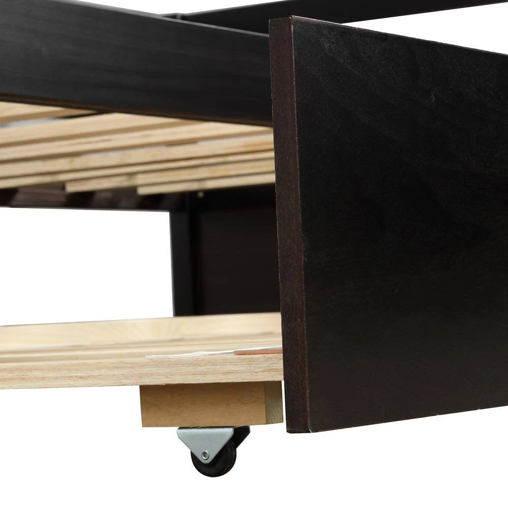 Espresso Modern Twin Size DayBed with Trundle by GODEER - Image 8