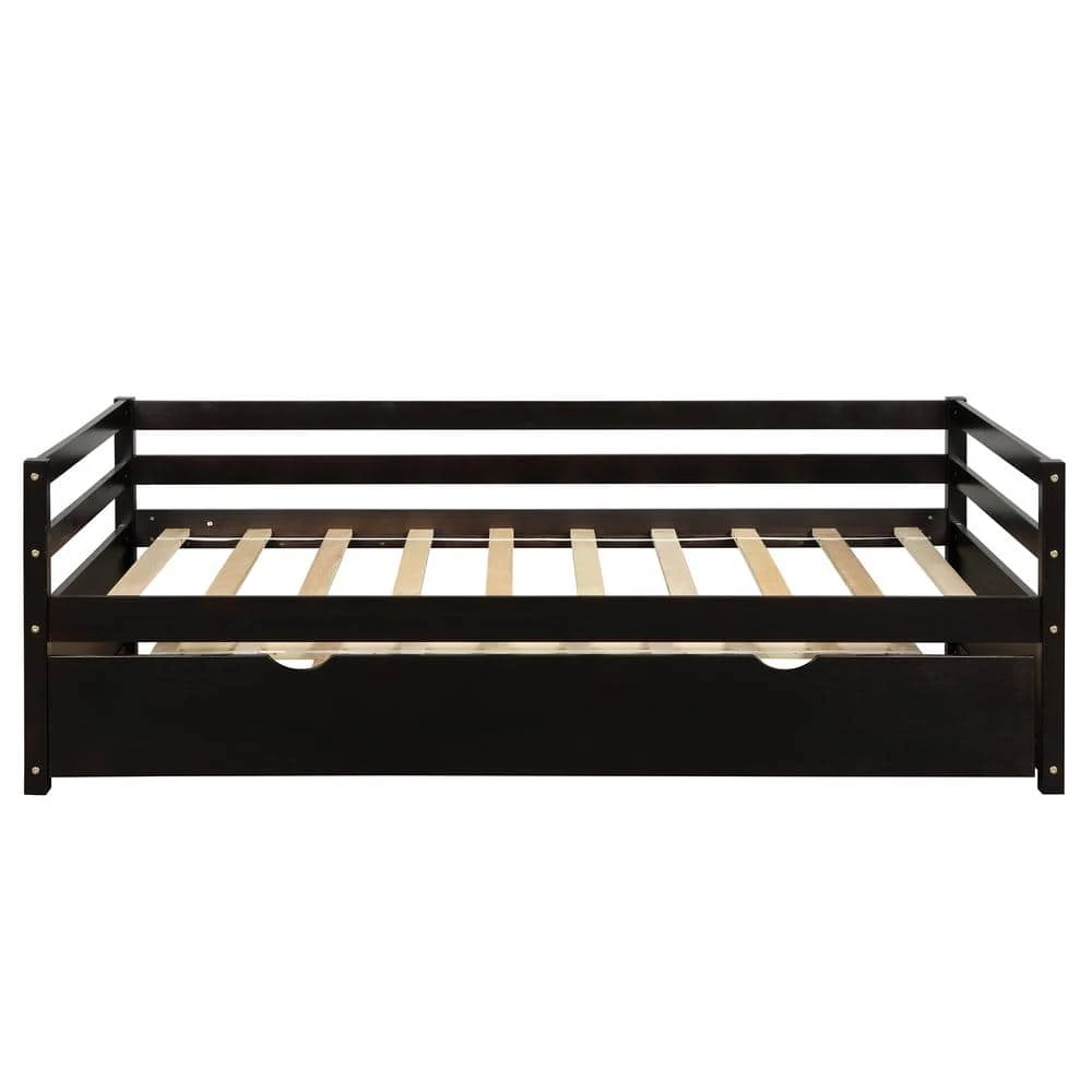 Espresso Modern Twin Size DayBed with Trundle by GODEER - Image 5