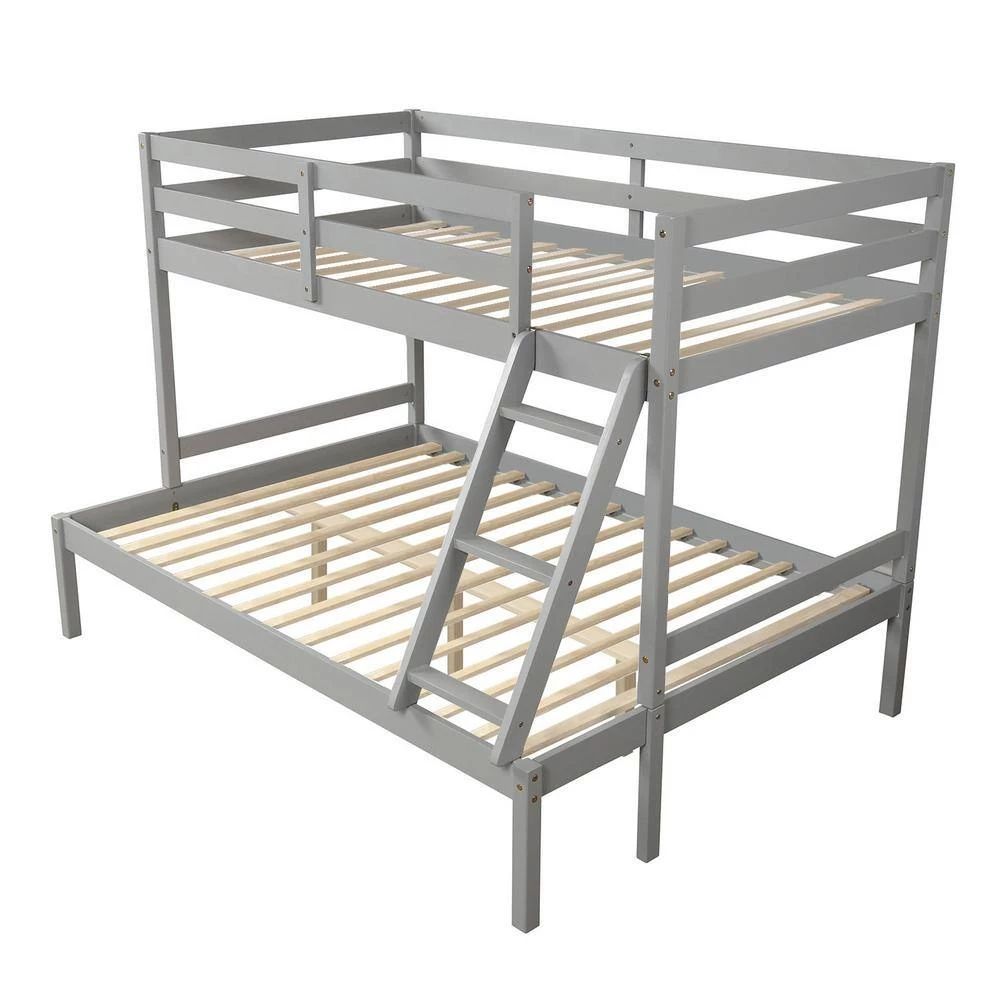 Gray Twin over Full Bunk Bed by GODEER - Image 3