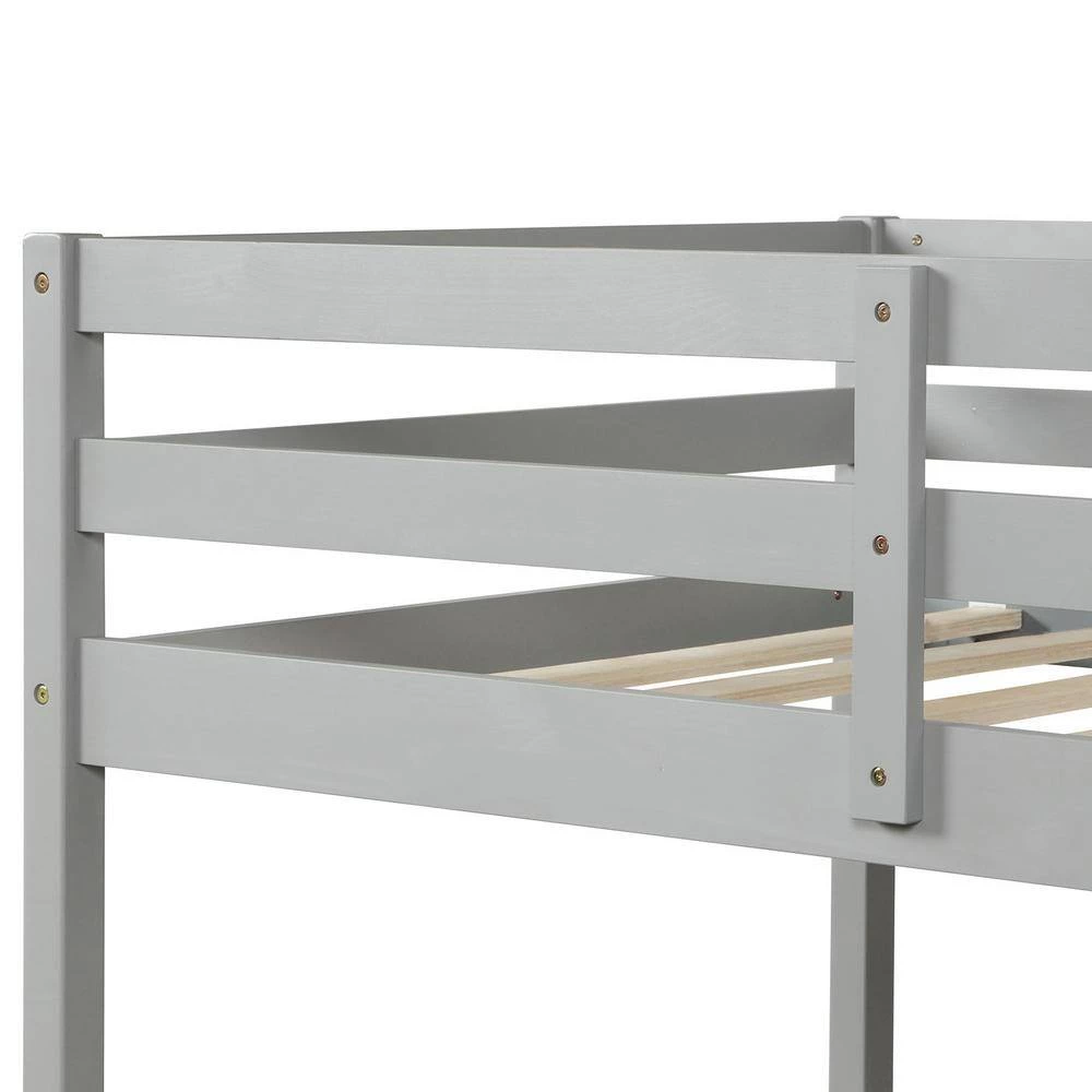 Gray Twin over Full Bunk Bed by GODEER - Image 7