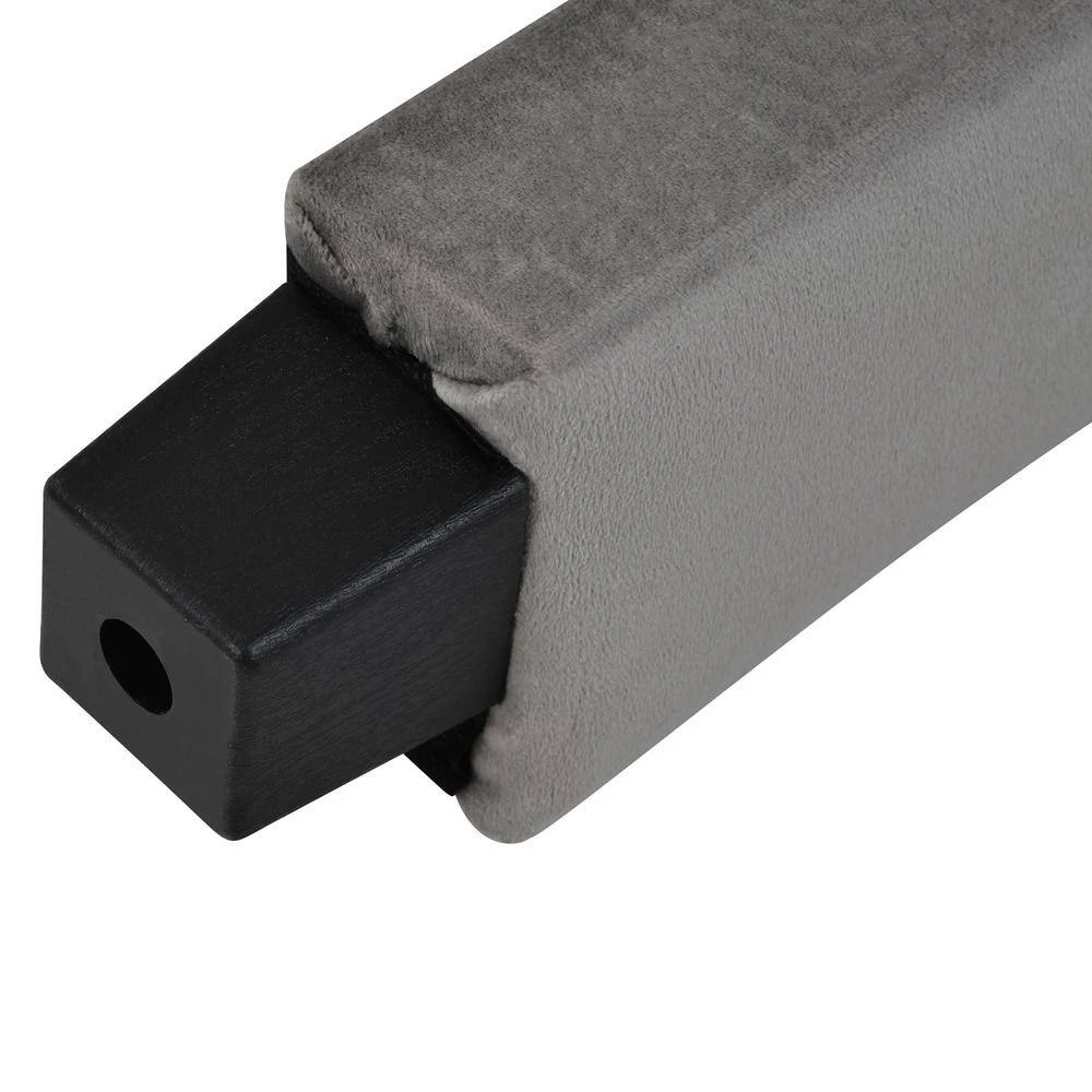 Queen Size Gray Platform Bed Velvet Upholstered Storage Bed with A Big-Drawer by GODEER - Image 10