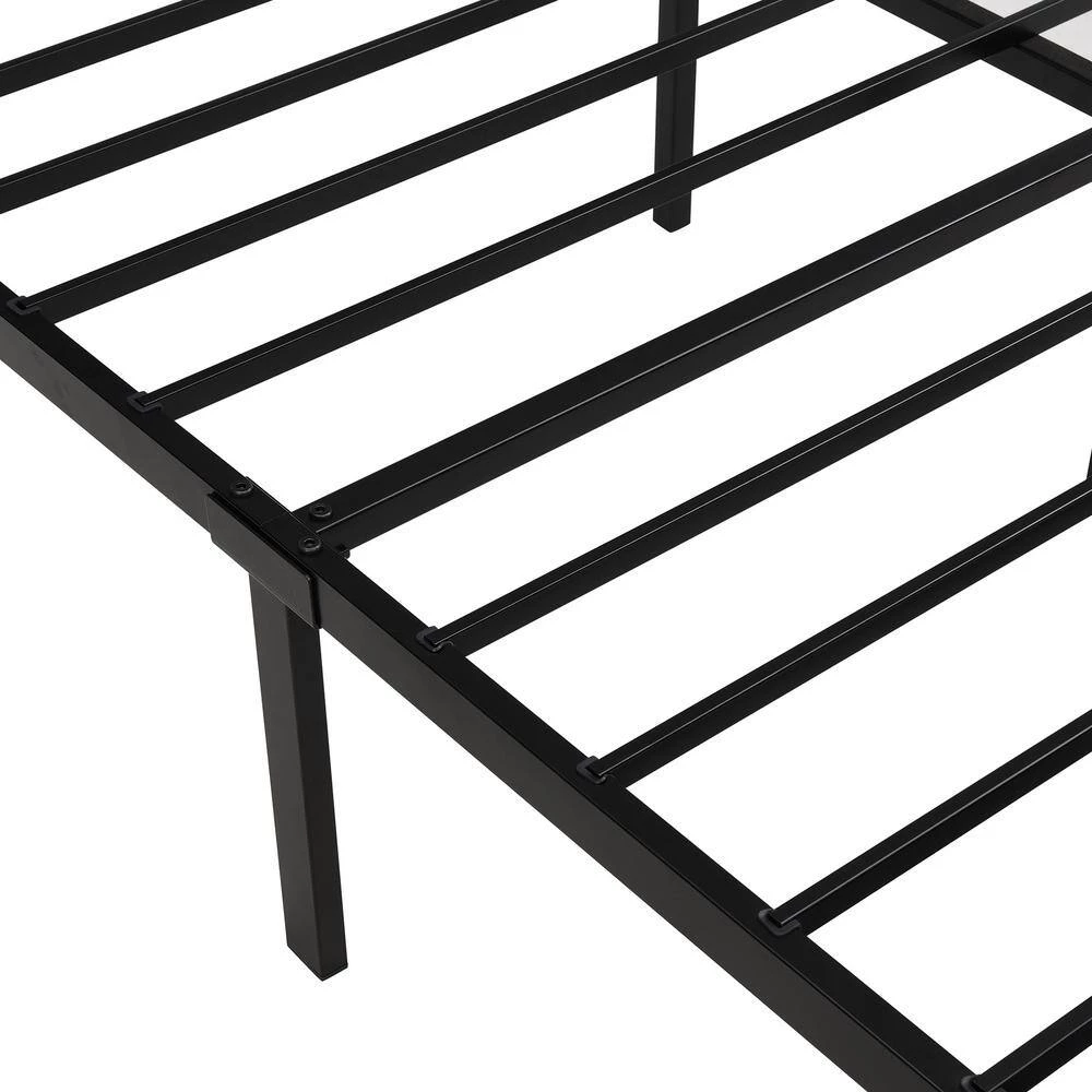 Queen Size Gray Platform Bed Metal Storage Bed with A Big-Drawer by GODEER - Image 8