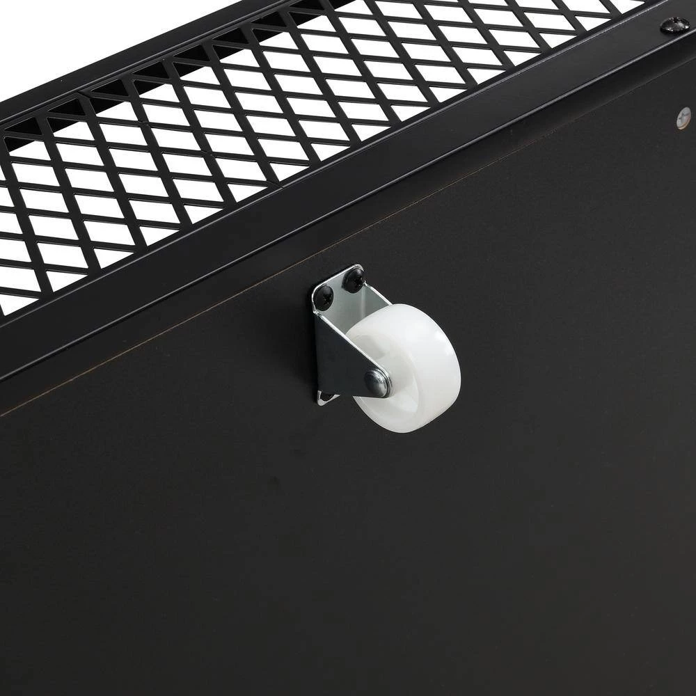 Queen Size Gray Platform Bed Metal Storage Bed with A Big-Drawer by GODEER - Image 11