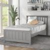 80 in. W Gray Wood Platform Bed Twin Size Platform Bed by GODEER