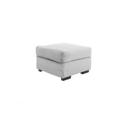Light Gray Polyester Ottoman by GODEER