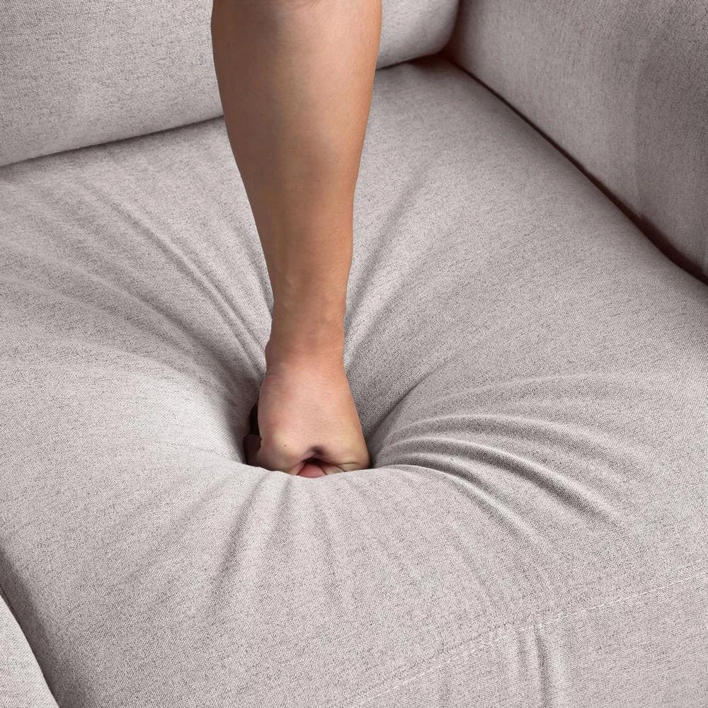 80 in. W Flared Arm Linen Straight Living Room Sofa Upholstered Couch Furniture in Light Gray by GODEER - Image 12