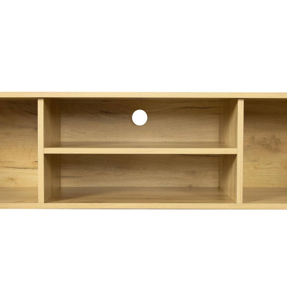 63.00 in. Oak TV Stand Fits TV's up to 70 in. with Latest Design Storage by GODEER - Image 9
