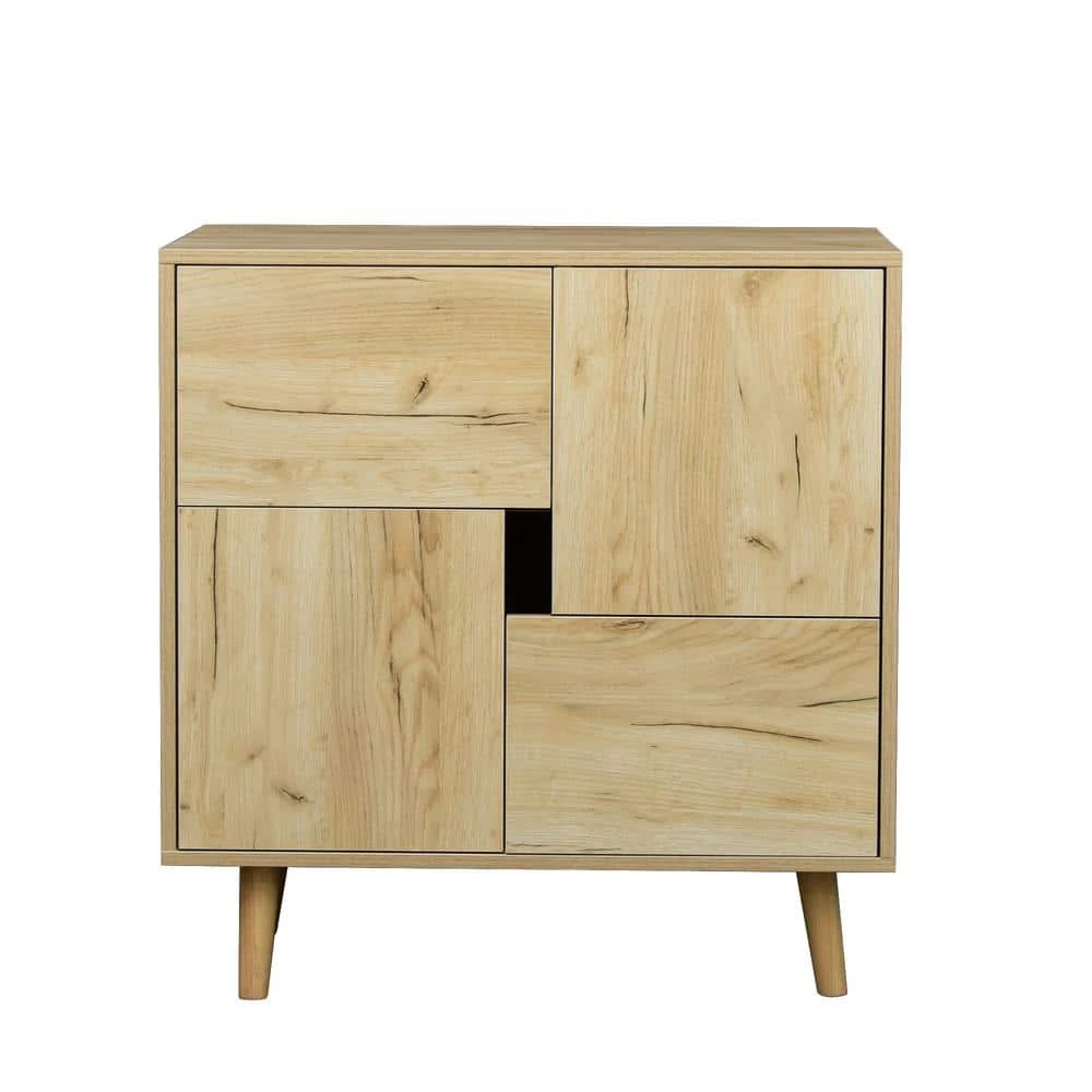 Oak Sideboard with 4-Storage Spaces by GODEER - Image 5