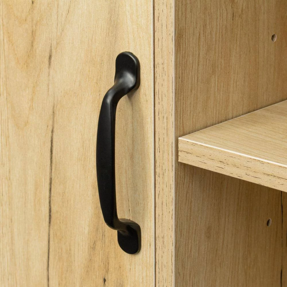 58 in. Oak TV Stand Fits TV's up to 65 in. Modern Wood Universal Media Console with Metal Legs by GODEER - Image 10