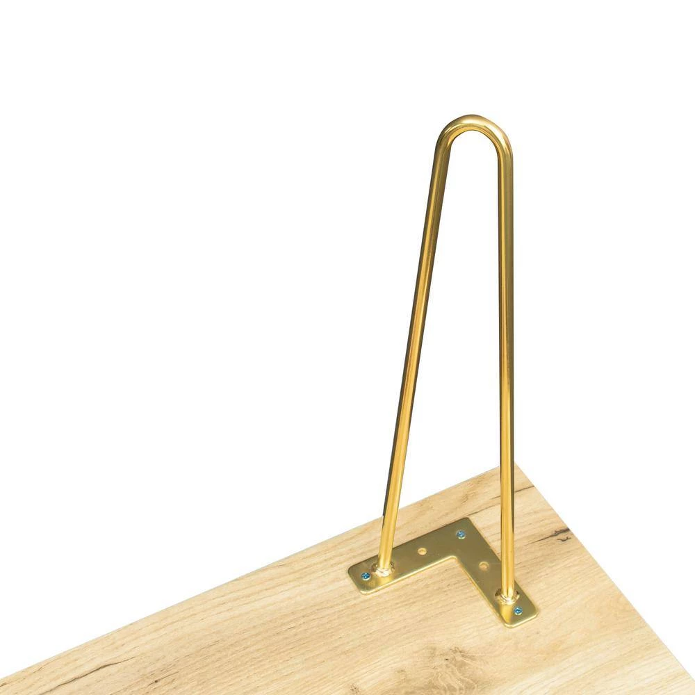 42 in. Oak TV Stand Fits TV's up to 45 in. with 2 Open Shelves and Small Ornaments by GODEER - Image 10