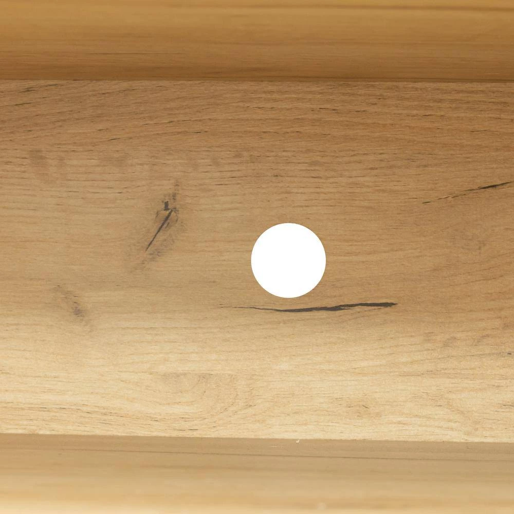 42 in. Oak TV Stand Fits TV's up to 45 in. with 2 Open Shelves and Small Ornaments by GODEER - Image 8