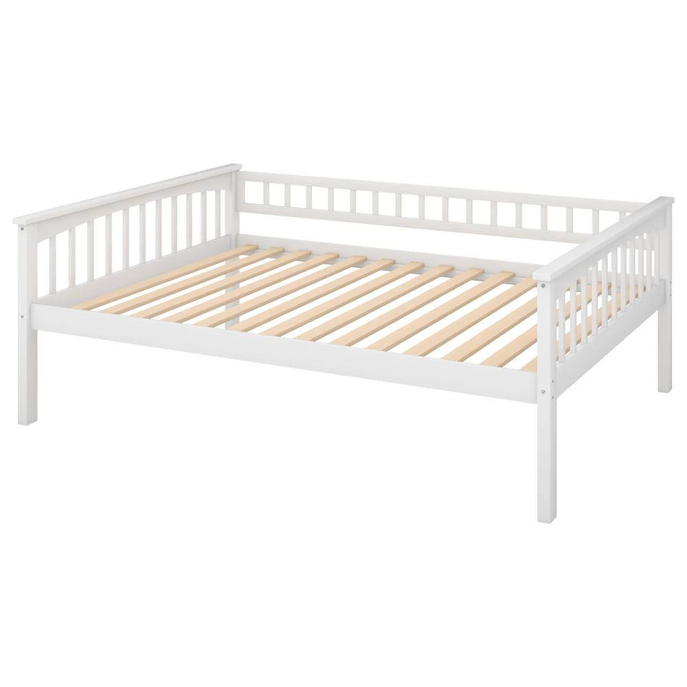 White Full over Full Bunk Bed with Drawers, Convertible Beds by GODEER - Image 8