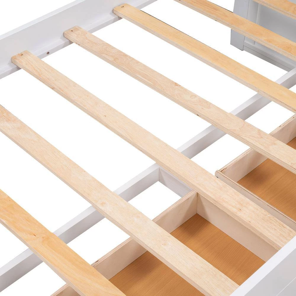 White Twin Multi-Functional Daybed with Drawers and Trundle by GODEER - Image 9