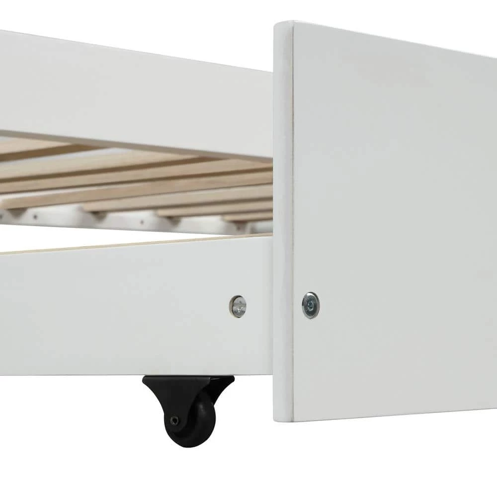 White House Bed with Trundle Decorated by GODEER - Image 6