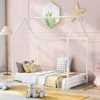 White Twin Size House Bed Wood Bed by GODEER