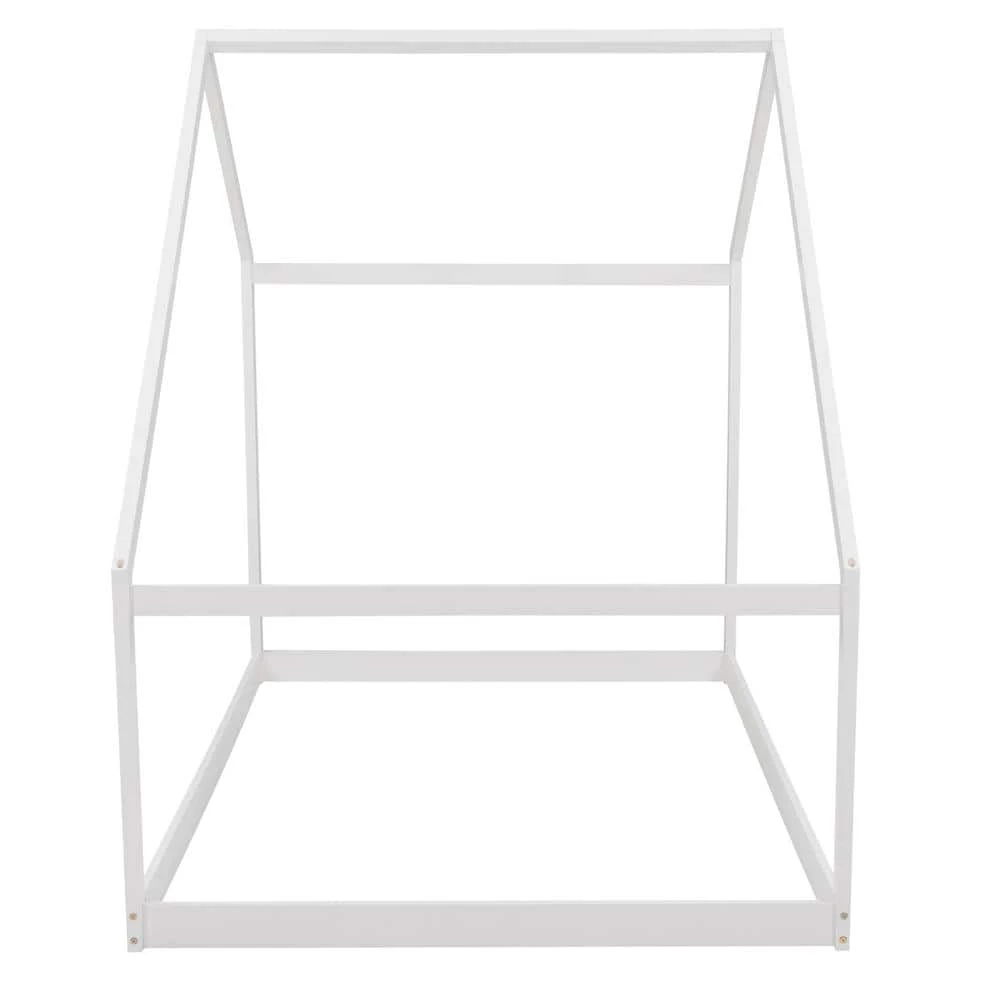 White Full Size Wooden House. Bed by GODEER - Image 4